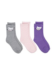 Bogi - Jill zeķes 3 iepak. - PURPLE PINK KITTY | Stockmann