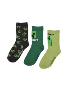 MINECRAFT - Minecraft-sukat 3 -pack - GREY/LIGHT GREEN/GREEN | Stockmann