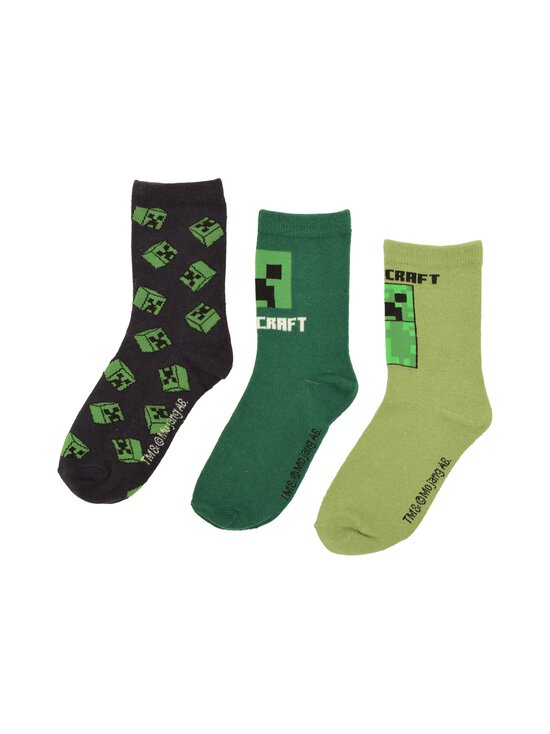 MINECRAFT - Minecraft-sukat 3 -pack - GREY/LIGHT GREEN/GREEN | Stockmann - photo 1