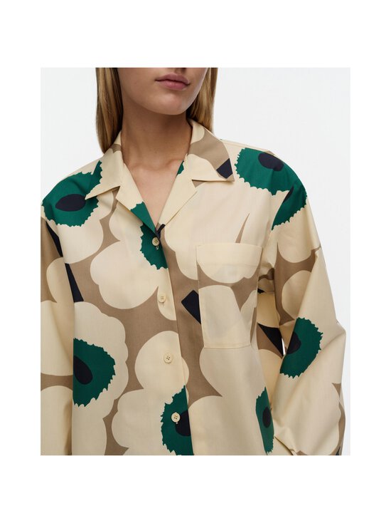 Marimekko - Kuunnelma Unikko -pyjamapaita - 816 BEIGE, KHAKI GREEN, GREEN | Stockmann - photo 5