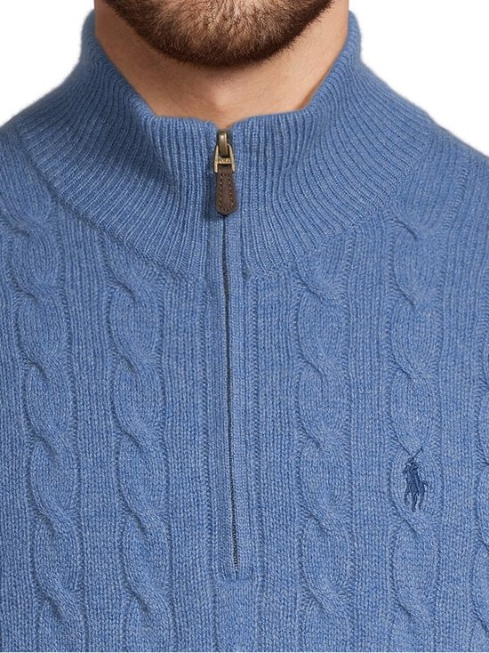 Polo Ralph Lauren - Villa-kašmiirisegust kampsun Cable Long Sleeve - 501 BLUE BORAGE HEATHER | Stockmann - photo 4