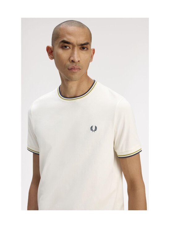 Fred Perry - Twin Tipped t-paita - 46A ECRU / TENNIS BALL YELLOW / ANCHOR GREY | Stockmann - photo 5
