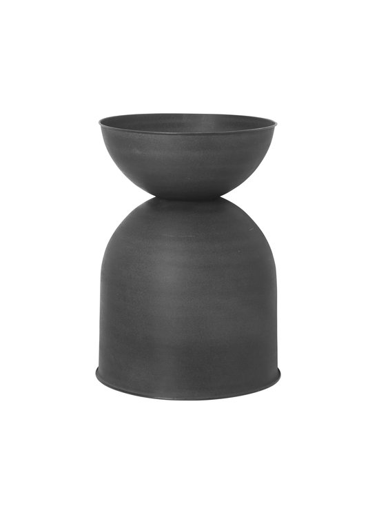 Ferm Living - Hourglass Pot -metalliruukku, M - BLACK/DARK GREY - photo 2 Ferm Living - Hourglass Pot -metalliruukku, M - BLACK/DARK GREY | Stockmann - photo 2