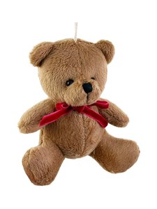 Shishi - Teddy With Bow -joulukoriste 10 cm - BROWN-RED | Stockmann