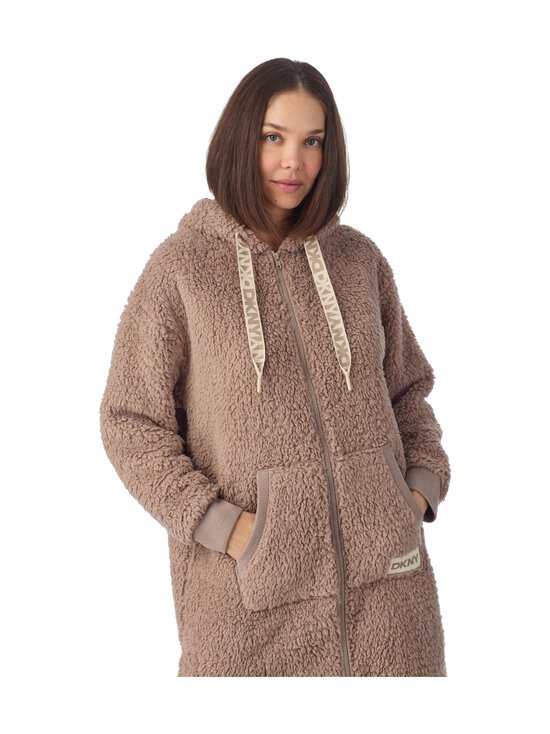Dkny - L/S Hooded Zip Robe Dkny - BEIGE | Stockmann - photo 4