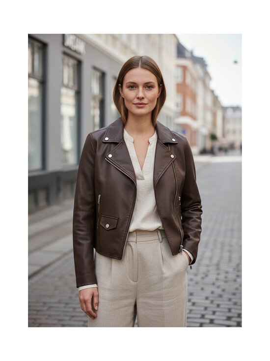 Vila - ViCara Coated -keinonahkatakki - COFFEE BEAN | Stockmann - photo 8