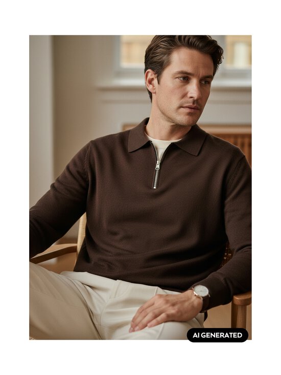 Selected - SlmTeller Half Zip Polo džemperis - DELICIOSO | Stockmann - photo 2
