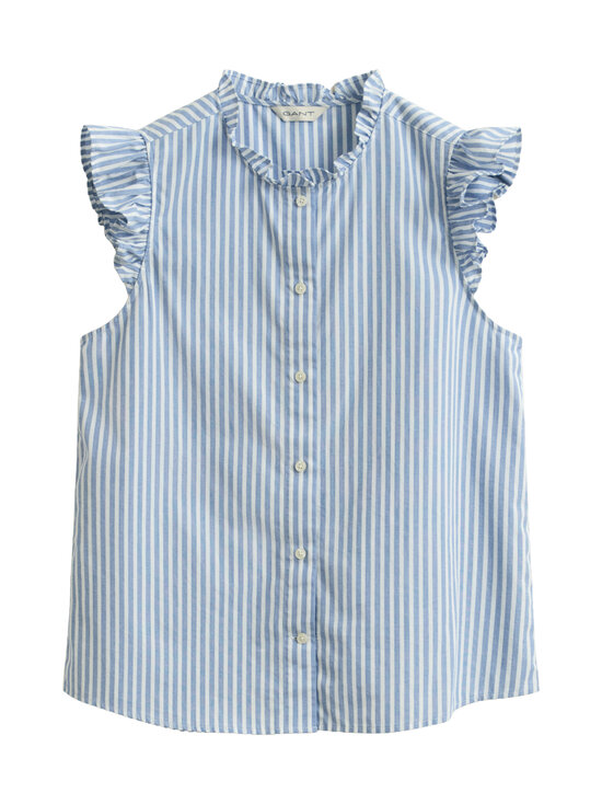 GANT - Stripe Ruffle -paitapusero - 424 HYDRANGEA BLUE | Stockmann - photo 1