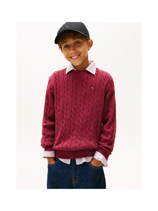 Tommy Hilfiger - Palmikkoneule - VK0 RICH CHERRY | Stockmann - photo 3