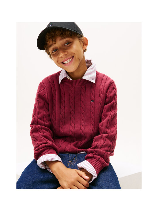 Tommy Hilfiger - Palmikkoneule - VK0 RICH CHERRY | Stockmann - photo 4
