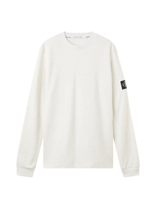 MONOGRAM BADGE WAFFLE LS TEE -collegepaita