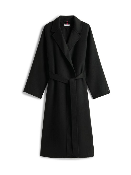 Regular Belted Maxi -villasekoitetakki