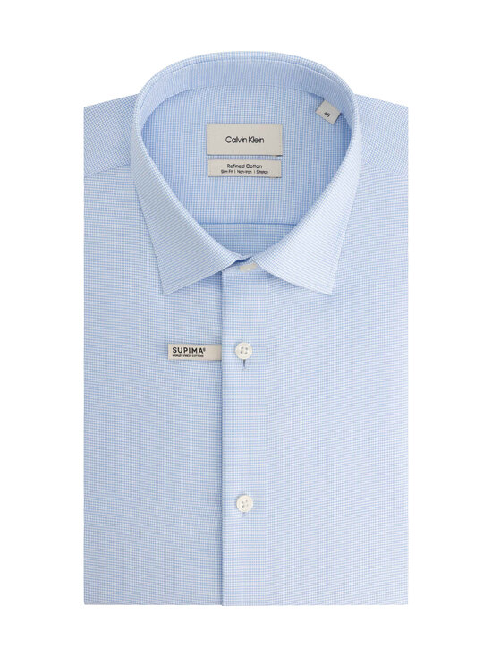 Calvin Klein Menswear - Slim Refined Cotton -kauluspaita - 7KQ VISTA BLUE | Stockmann - photo 1