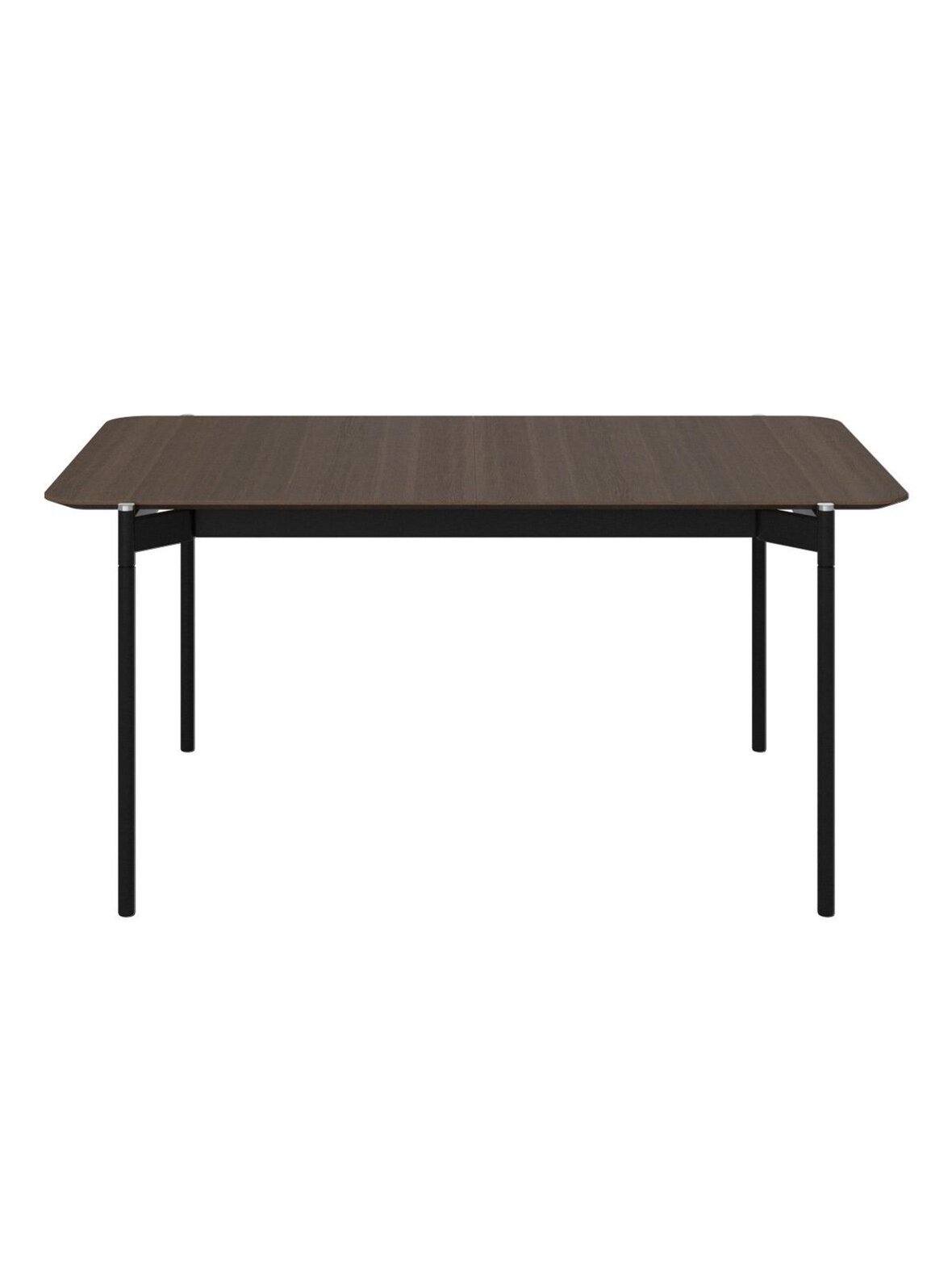 Augusta -jatkettava ruokapöytä tumma tammi / musta 90 x 160/236 cm
