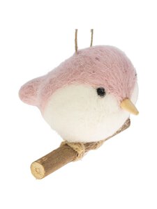 Weiste - Vilditud jõulukaunistus Bird on a branch - PINK | Stockmann