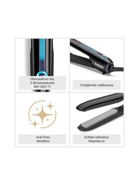 Babyliss - ST490E Sensor Protect Styler -suoristusrauta - BLACK | Stockmann - photo 5