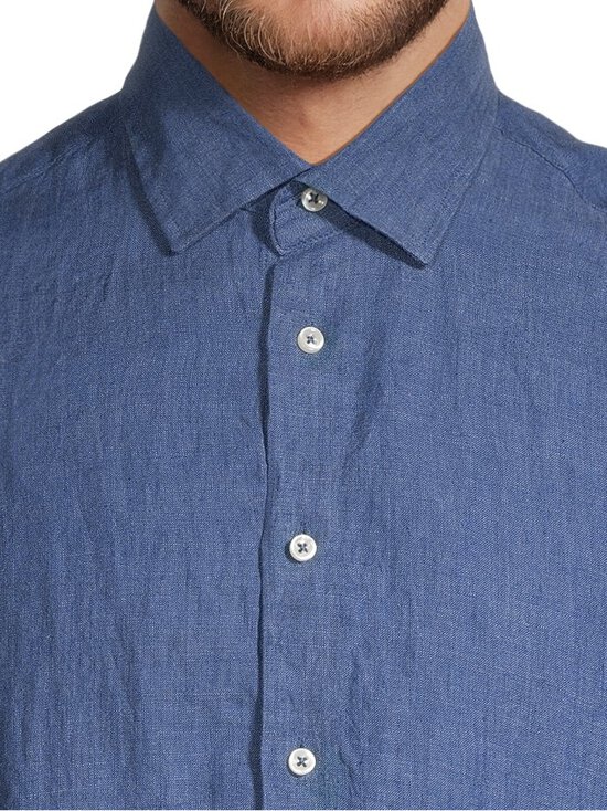 SAND Copenhagen - Lühikeste varrukatega linane särk State Soft Modern fit - 560 MEDIUM BLUE | Stockmann - photo 4