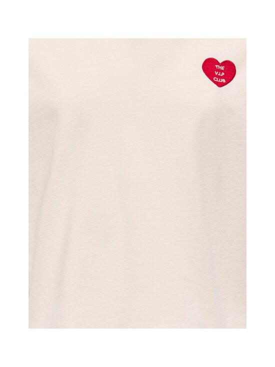 KIDS ONLY - KogLivina Solid t-krekls - CLOUD DANCER DETAIL:HEART HIGH RISK RED | Stockmann - photo 3