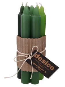 Desico - Kruunukynttilä 150 mm, 7 kpl - GREEN MIXED | Stockmann