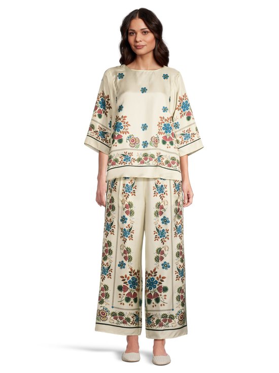 Max Mara Weekend - Wkdsnack Long -silkkihousut - 001 IVORY | Stockmann - photo 3