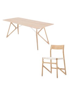 Gazzda - Tink-ruokapöytä ja Fawn-tuolit - TAMMI,VALKOINEN | Stockmann