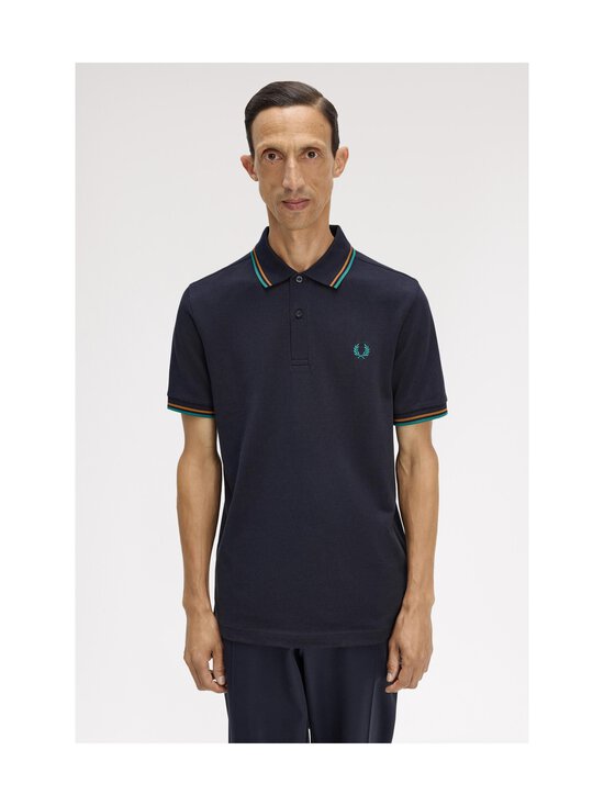 Fred Perry - The Twin Tipped -pikeepaita - NAVY / DARK CARAMEL / SPORT GR | Stockmann - photo 10