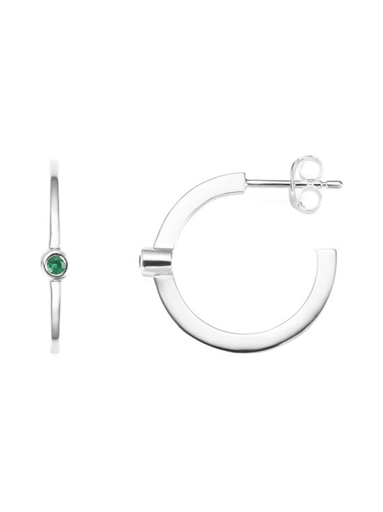 Efva Attling - Micro Blink Hoops -korvakorut - SILVER & EMERALD - photo 2 Efva Attling - Micro Blink Hoops -korvakorut - SILVER & EMERALD | Stockmann - photo 2