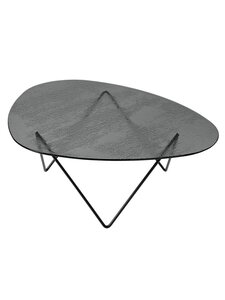 Gubi - Pedrera-sohvapöytä 106 x 86 cm musta / smoke strukturoitu lasi - GREY | Stockmann