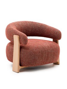Kave Home - Granite-nojatuoli punaruskea chenille / saarni - PINK | Stockmann