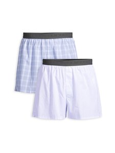 Cap Horn loungewear - Carl -alushousut, 2-pack - WHITE-LT. BLUE CHECK/LT.BLUE WHITE STRIPE Cap Horn loungewear - Carl -alushousut, 2-pack - WHITE-LT. BLUE CHECK/LT.BLUE WHITE STRIPE | Stockmann