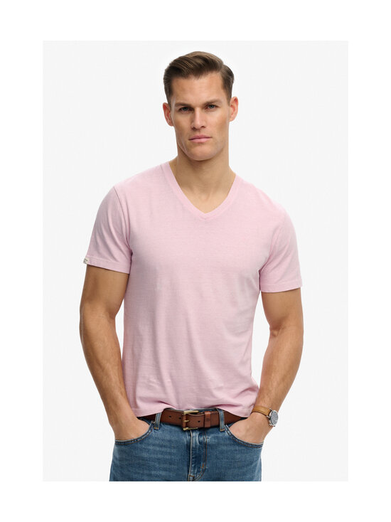 Superdry - T-särk Classic Cotton Linen Vee - MBO PINK LADY | Stockmann - photo 3
