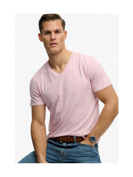Superdry - T-särk Classic Cotton Linen Vee - MBO PINK LADY | Stockmann - photo 5