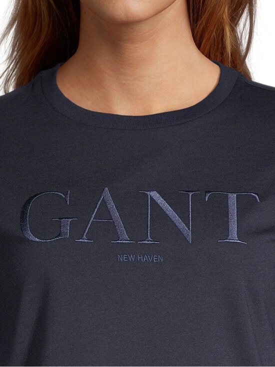 GANT - Regular Tonal Graphic t-paita - 433 EVENING BLUE | Stockmann - photo 4
