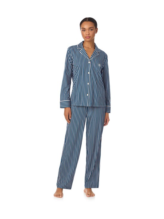 Lauren Ralph Lauren - Notch Collar Long -pyjama 2-osainen - 976 MULTISTP | Stockmann - photo 1