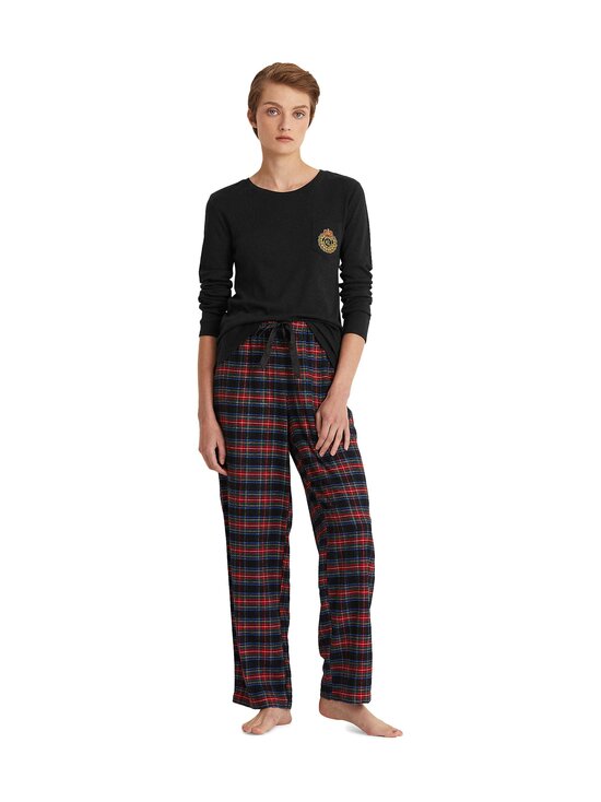 Pyjamasetti ruutuhousuilla
