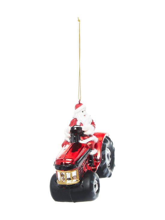 Casa Stockmann - Glass Santa In Tractor -joulukoriste - RED | Stockmann - photo 2