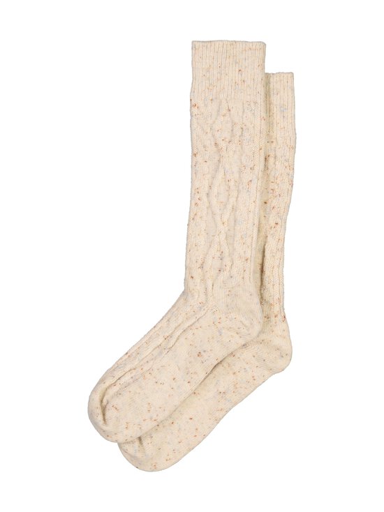 Norlyn - Wool Cable vilnas maisījuma zeķes - 1008 BEIGE NEPS CABLE | Stockmann - photo 2