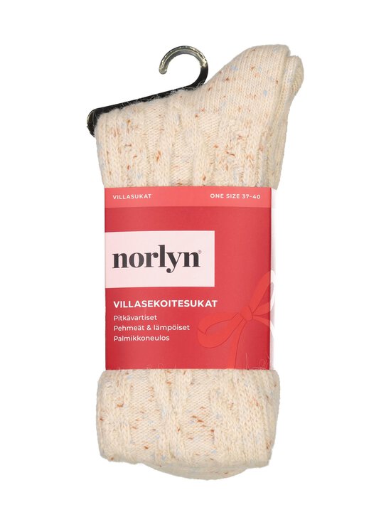 Norlyn - Wool Cable vilnas maisījuma zeķes - 1008 BEIGE NEPS CABLE | Stockmann - photo 3