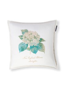 Lexington - Floral Embroidered -tyynynpäällinen 50 x 50 cm - WHITE/GREEN/WHITE | Stockmann