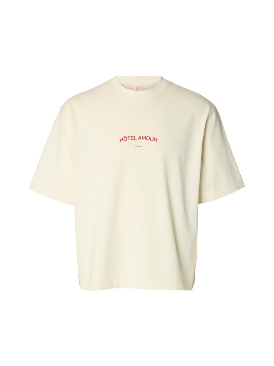 Selected - T-särk SlhBoxyLiam Hotel Amour - EGRET | Stockmann - photo 1