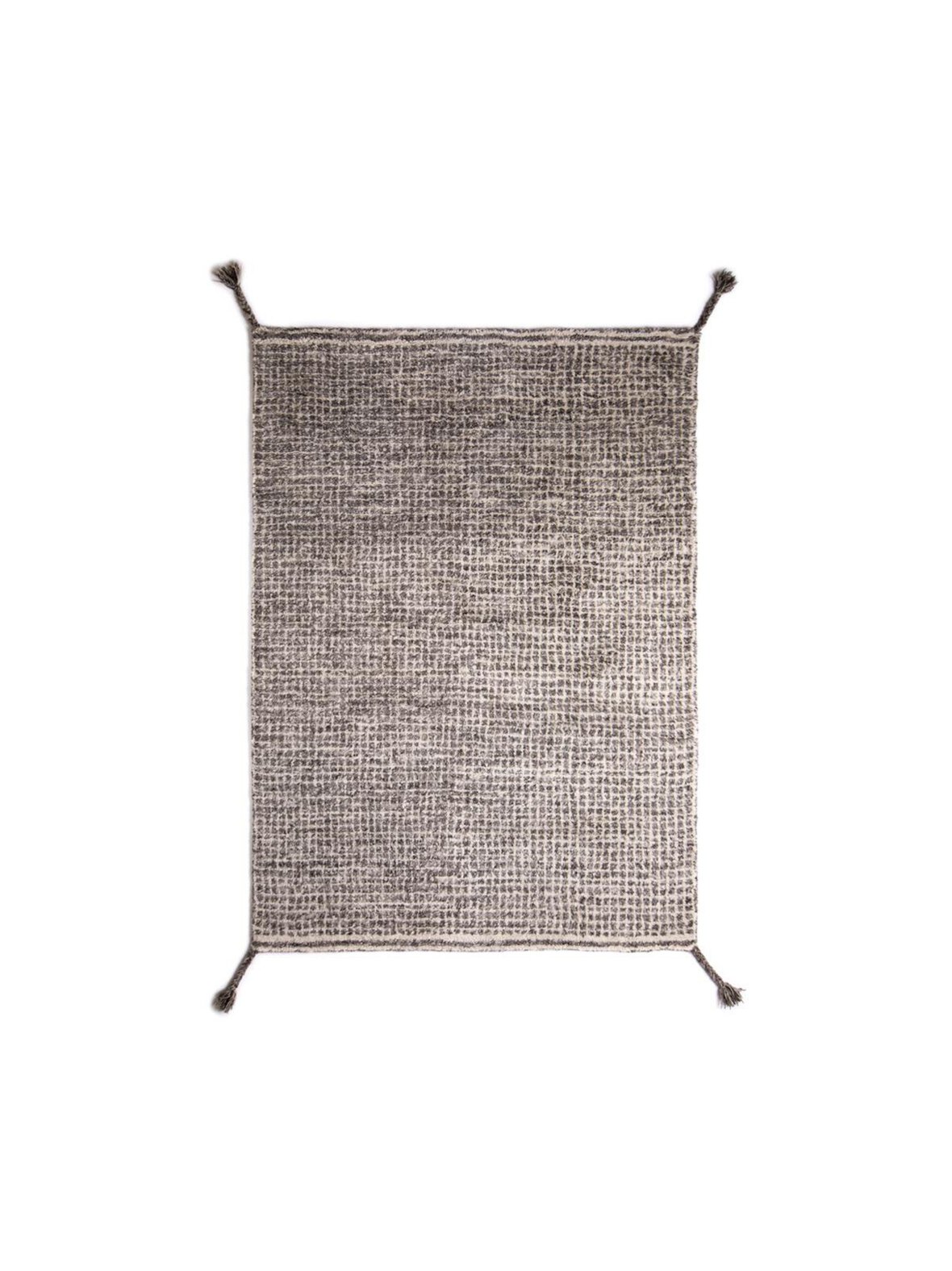 Grid-matto valkoinen/harmaa 250 x 350 cm