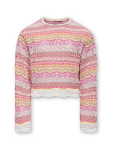 KIDS ONLY - KogLouise Life adīts džemperis - ROSE ELEGANCE PATTERN:SUNLIGHT/BALLAD BLUE/TICKLED PINK/CD/WILD ORCHID | Stockmann