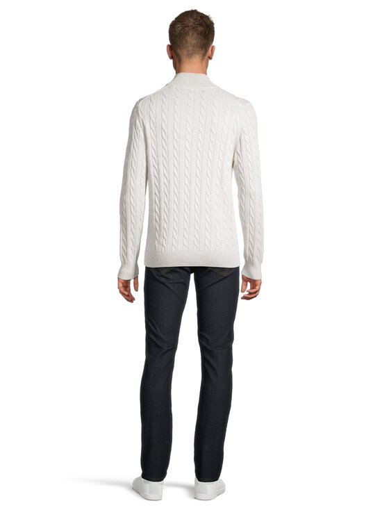 GANT - Palmikkoes kampsun Cotton Cable Half Zip - 87 CLOUD GREY MELANGE | Stockmann - photo 3