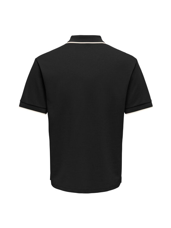 Only & Sons - OnsTomon Regular Structure polo krekls - BLACK STRIPES:STRIPE - EGRET | Stockmann - photo 2