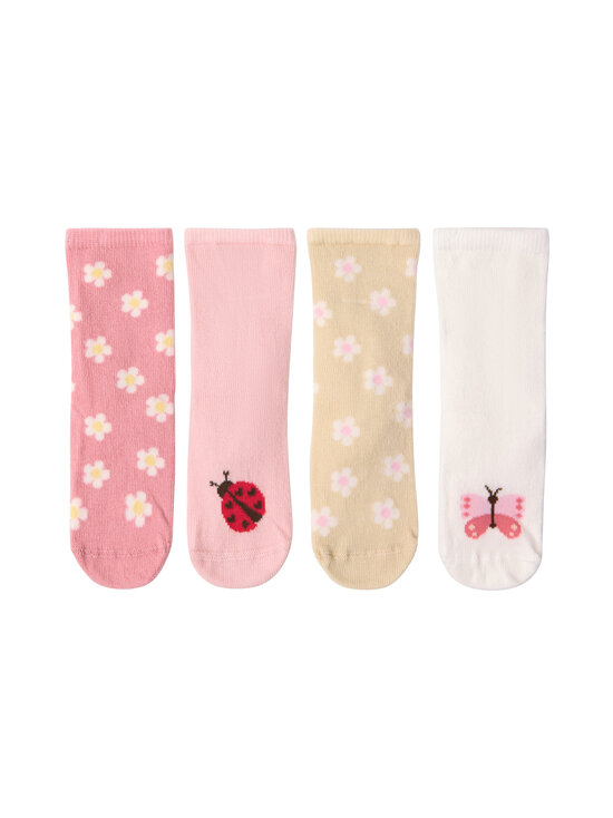 Lindex - Kuviosukat 4-pack - 6907 LIGHT DUSTY PINK | Stockmann - photo 1