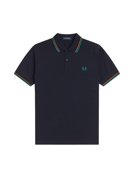 Fred Perry - The Twin Tipped -pikeepaita - NAVY / DARK CARAMEL / SPORT GR | Stockmann - photo 2