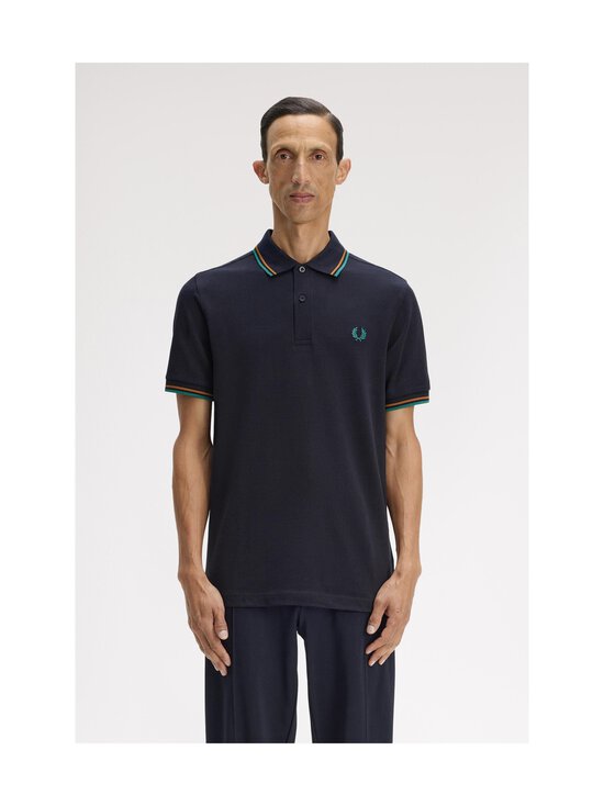 Fred Perry - The Twin Tipped -pikeepaita - NAVY / DARK CARAMEL / SPORT GR | Stockmann - photo 6