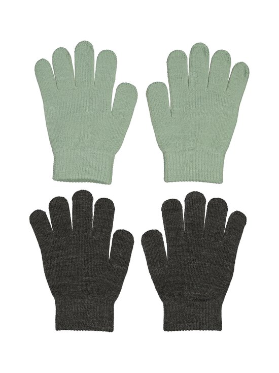 Bogi - Bean Magic cimdi 2-pāri - GREEN COMBO (DK. GREY MEL,16-5808 TPX ICEBERG GREEN) | Stockmann - photo 1