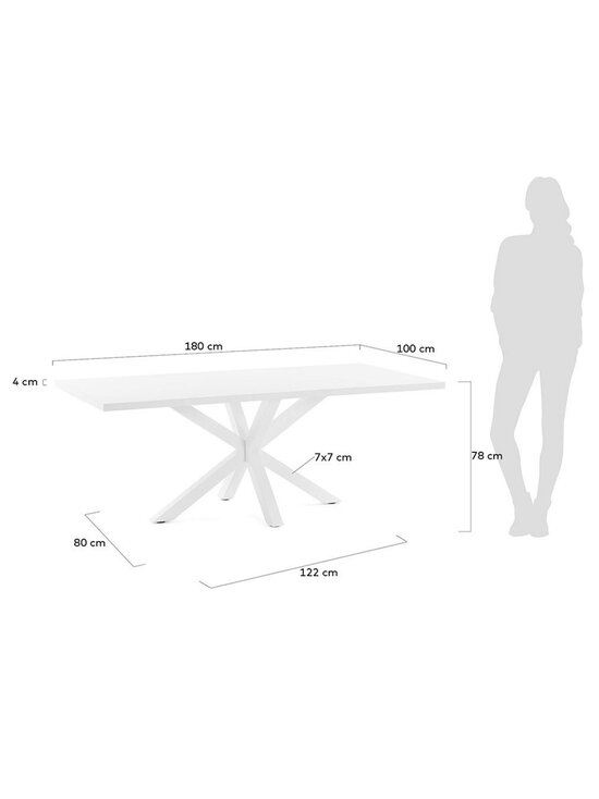 Kave Home - Argo-ruokapöytä - VALKOINEN | Stockmann - photo 3