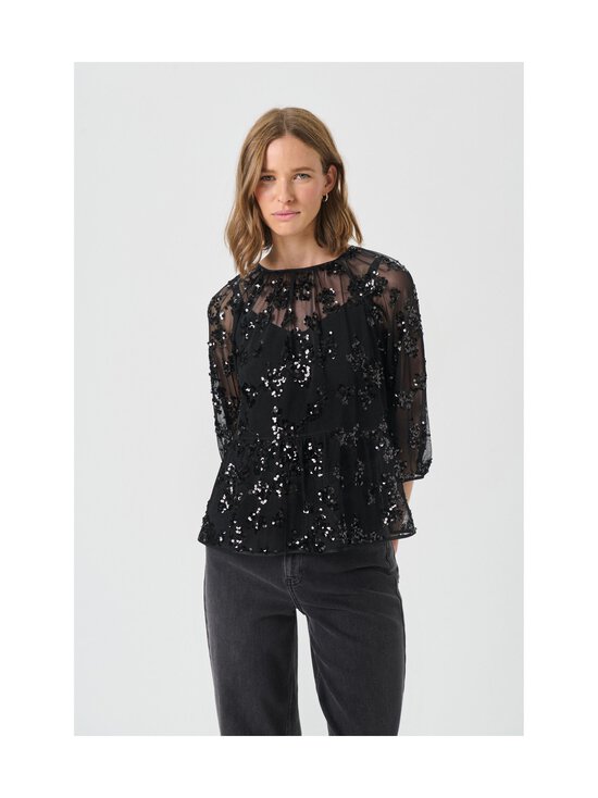 Part Two - VivanPW-läpikuultava juhlapusero - 304383 BLACK SEQUINS ON MESH | Stockmann - photo 5